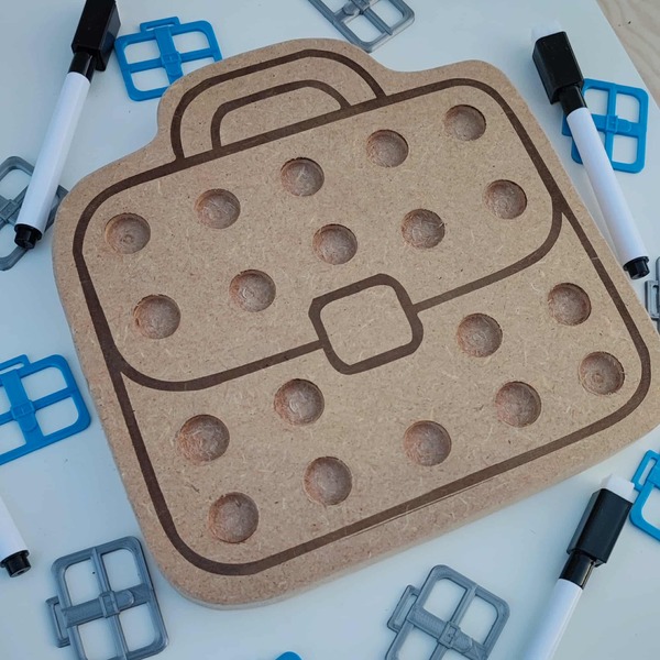 Plateau en bois cartable pour ateliers Montessori et motricité fine