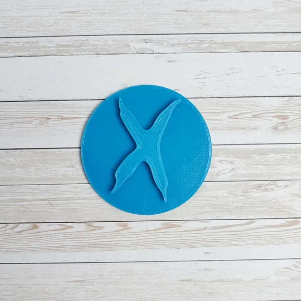 Empreinte de grenouille bleue imprimée en 3D, forme ronde en PLA pour jeux sensoriels, apprentissage et motricité fine