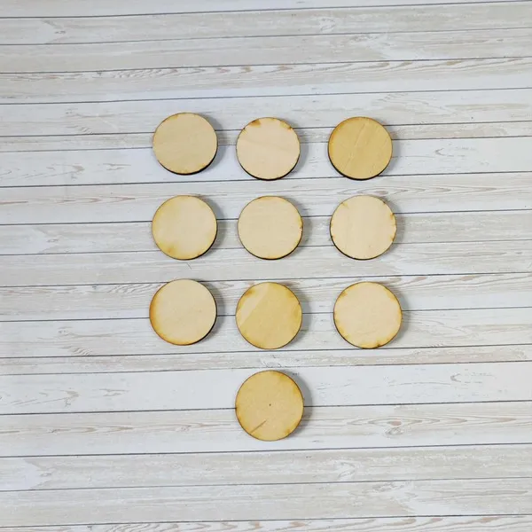 Jetons ronds en bois brut pour activités éducatives, jeux Montessori et créations artisanales