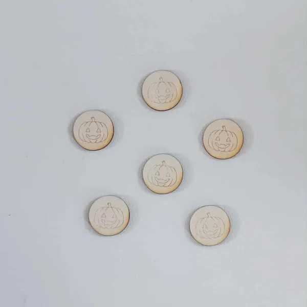 Jetons en bois citrouille pour jeux et activités d’Halloween