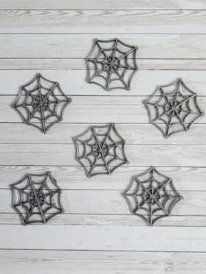 Toiles d’araignée grises imprimées en 3D, décorations légères en PLA pour Halloween ou activités créatives enfants