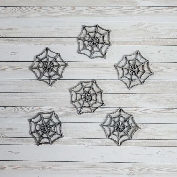 Toiles d’araignée grises imprimées en 3D, décorations légères en PLA pour Halloween ou activités créatives enfants