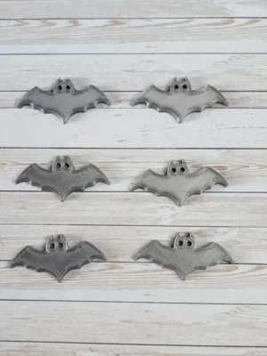 Chauves-souris grises imprimées en 3D, décorations légères en PLA pour activités manuelles, Halloween ou jeux sensoriels