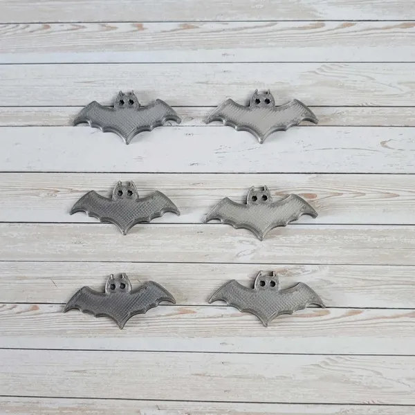 Chauves-souris grises imprimées en 3D, décorations légères en PLA pour activités manuelles, Halloween ou jeux sensoriels
