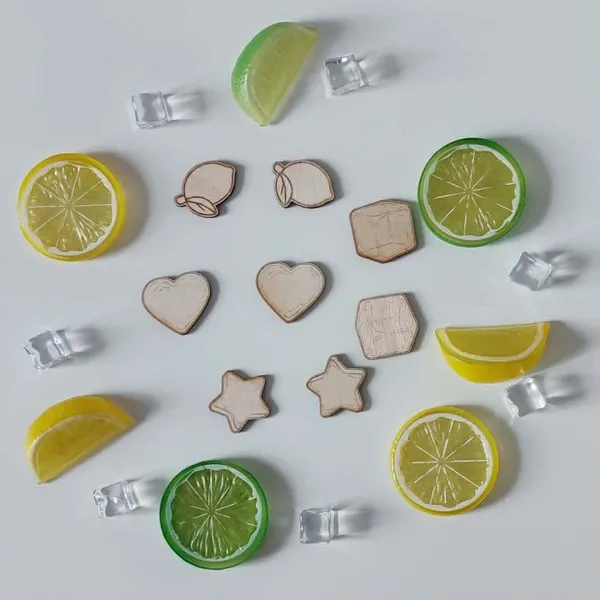 Formes bois thème limonade avec citrons activité sensorielle enfant
