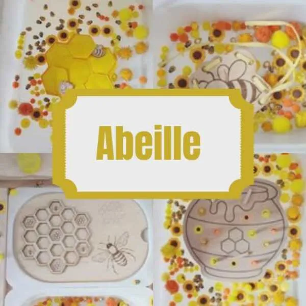 Activités enfants thème abeille jeux sensoriels et motricité fine