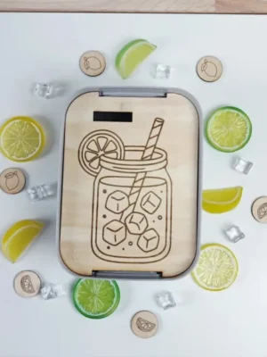 Insert bois bocal limonade avec glaçons activité sensorielle enfant