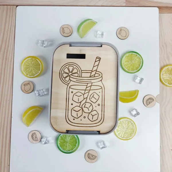 Insert bois bocal limonade avec glaçons activité sensorielle enfant