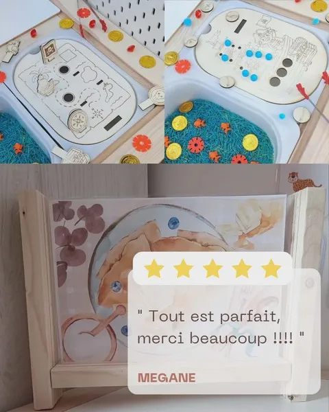 Avis client sur supports pédagogiques en bois thème pirate et support créatif<br />
