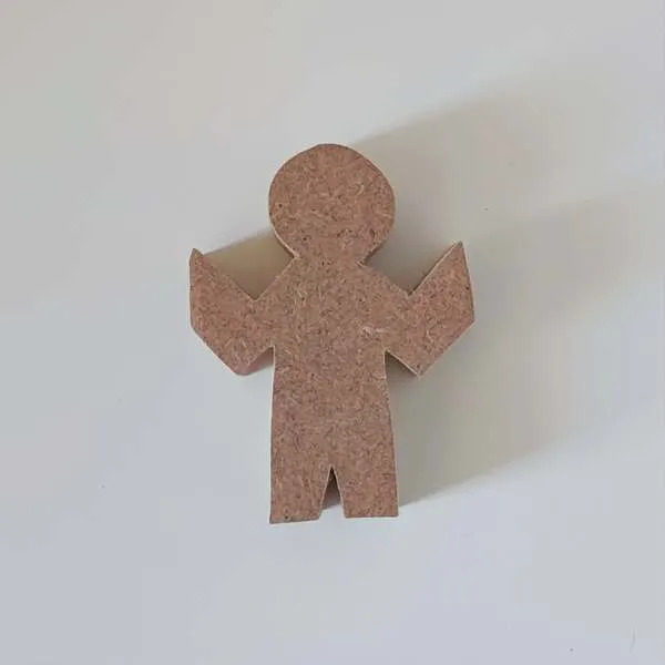 Personnage enfant bois brut à décorer activité créative