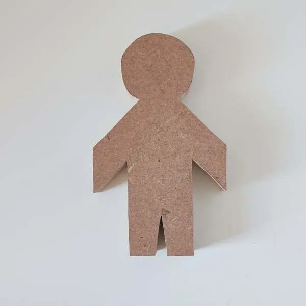 Personnage garçon bois brut à décorer activité créative