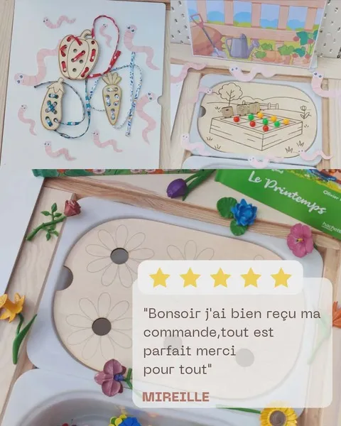 Avis client jouets bois éducatifs motricité fine enfant