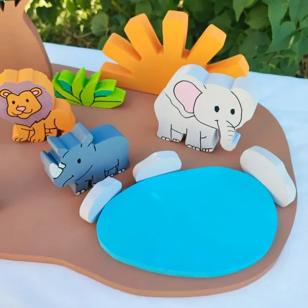 Mini monde en bois - La Savane – Image 5