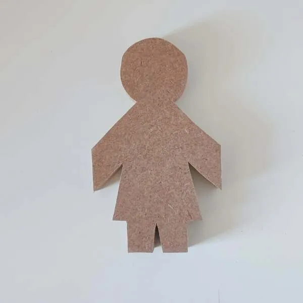 Personnage bois brut à décorer enfant support créatif