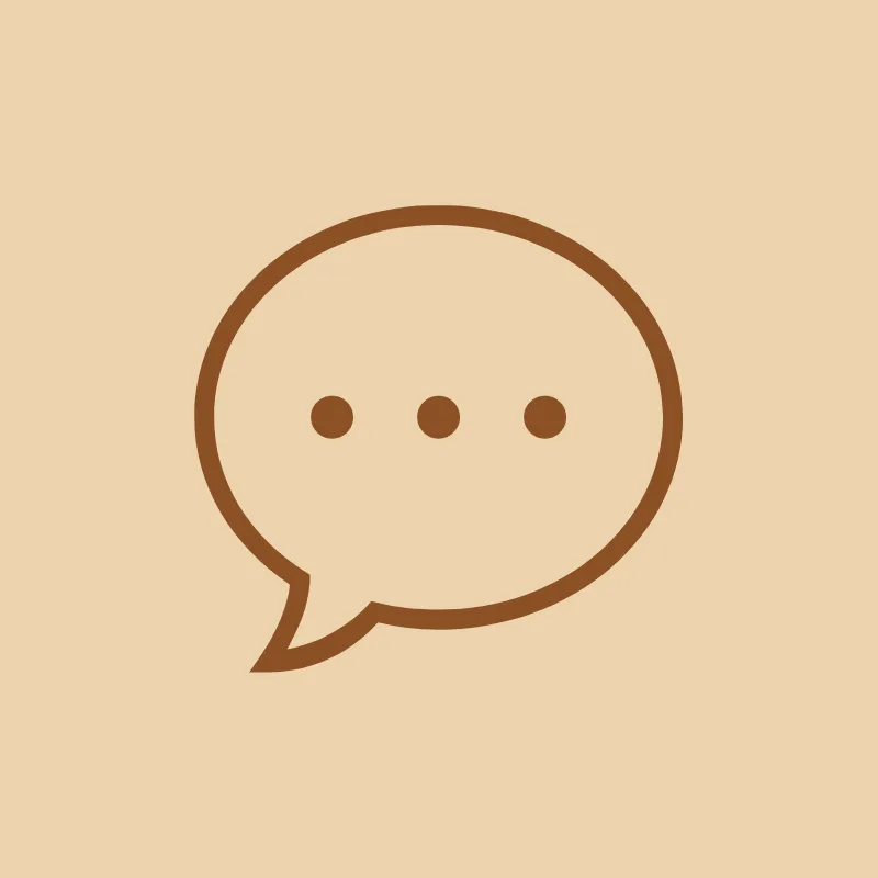 Icône bulle de discussion représentant l’échange autour d’un projet personnalisé<br />
