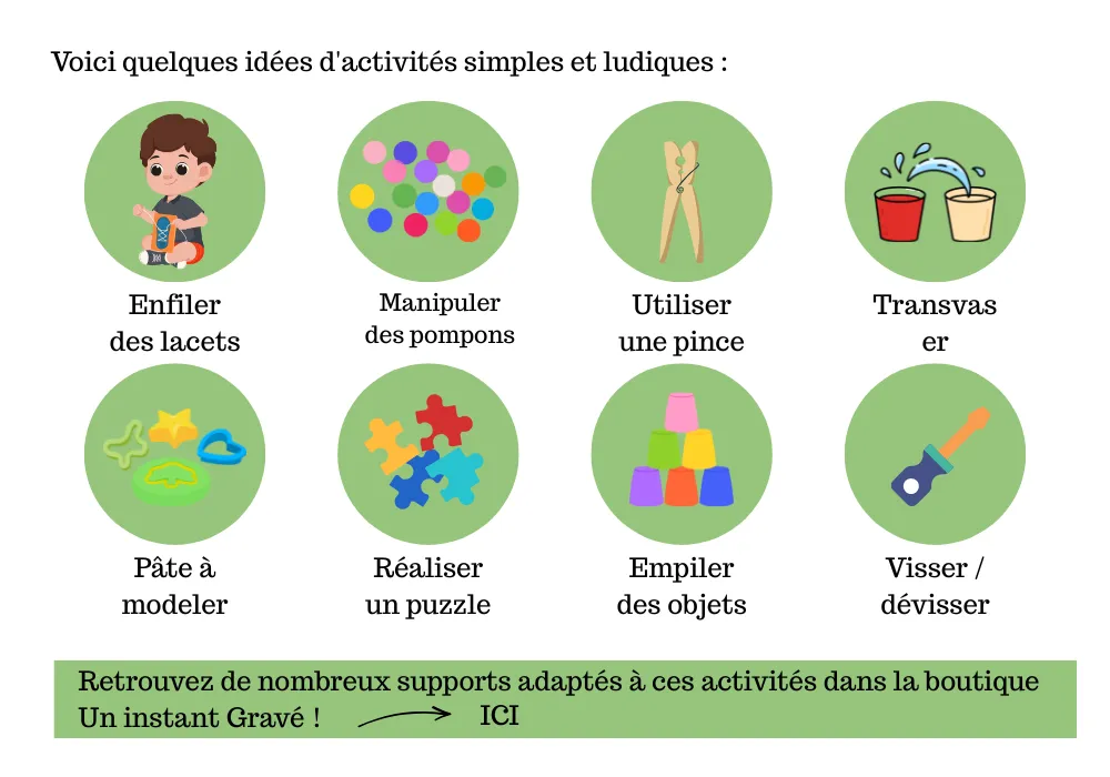Idées d'activités de motricité fine pour enfant Idées d'activités de motricité fine pour développer la précision des gestes chez l'enfant